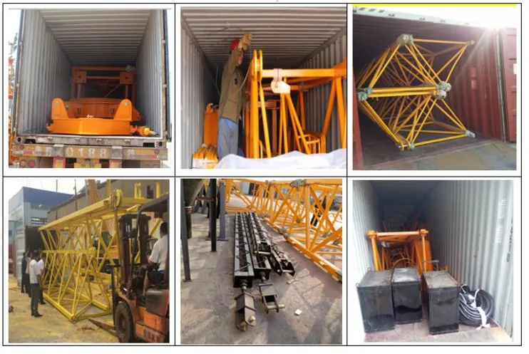 6ton Tower Crane 56m Jib Qtz80 Tower Crane Spare Parts