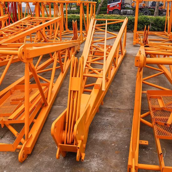  중국 브랜드의 새로운 40m Jib Max.  8톤 토플리스 타워 크레인 로드